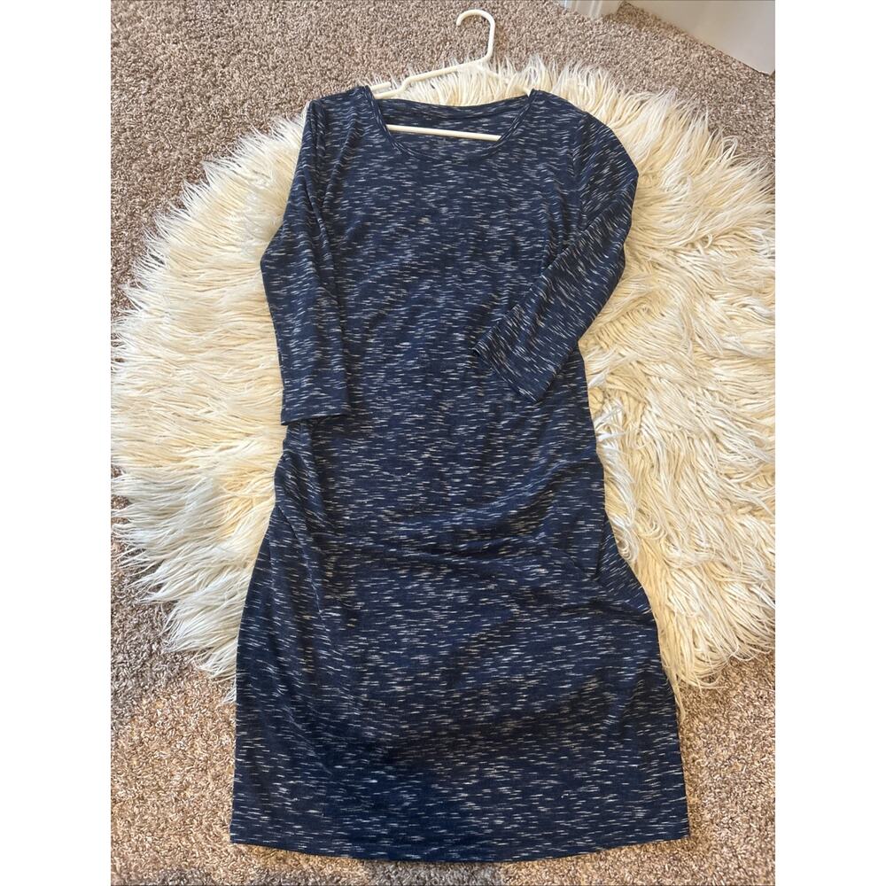 Liz Lange maternity Small Navy Rouched Sides Dress